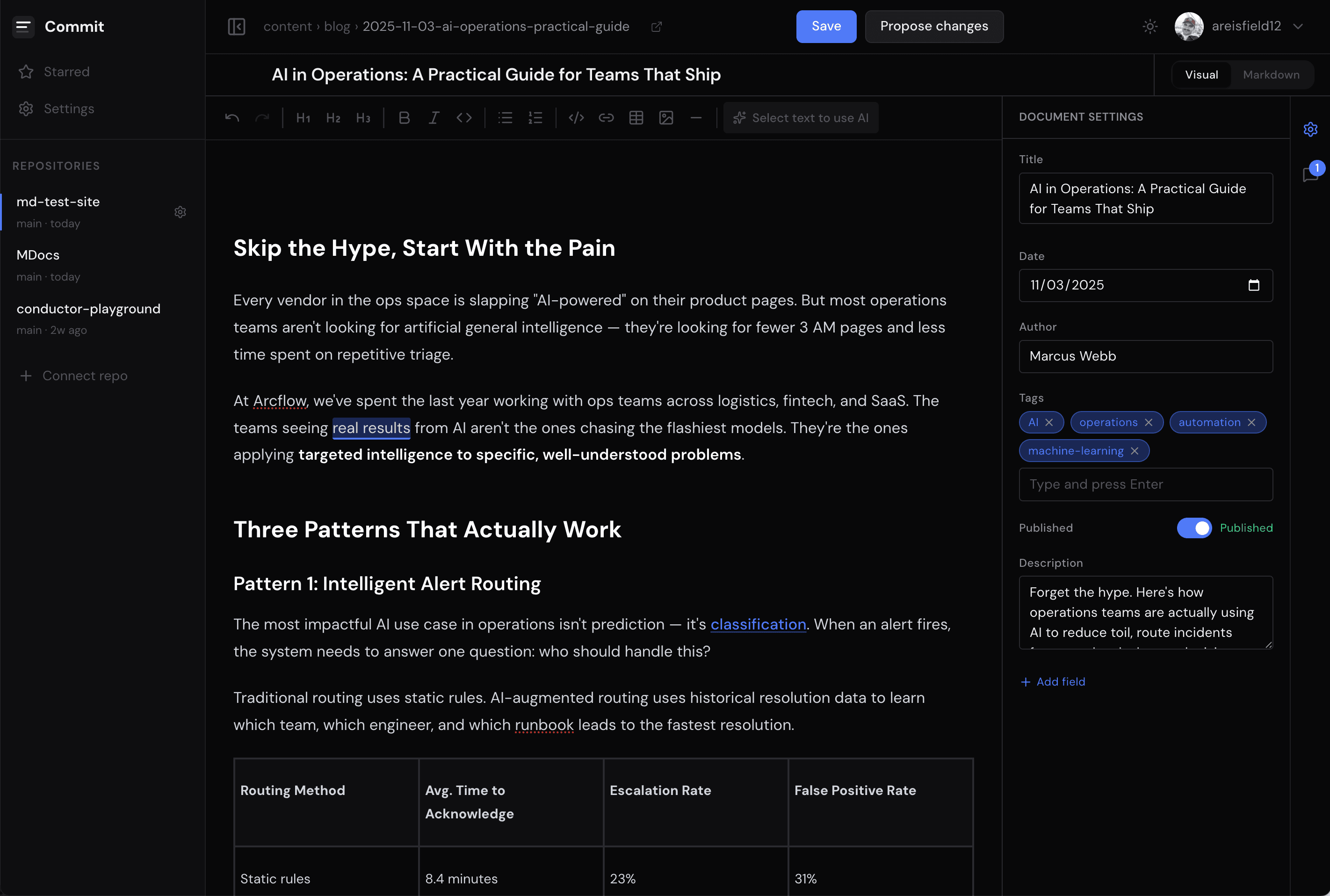 Open any file and start editing